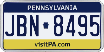 PA license plate JBN8495