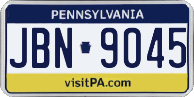 PA license plate JBN9045