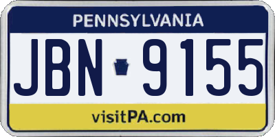 PA license plate JBN9155