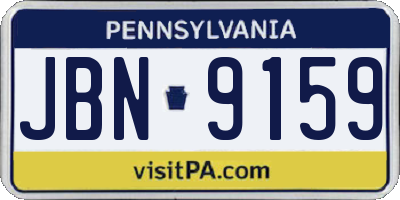 PA license plate JBN9159