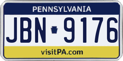 PA license plate JBN9176