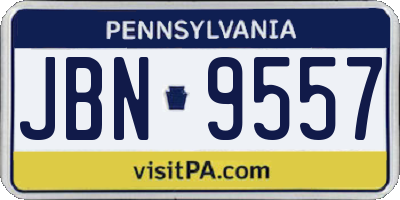 PA license plate JBN9557
