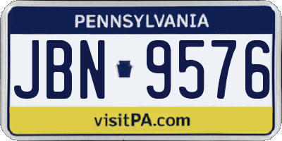 PA license plate JBN9576