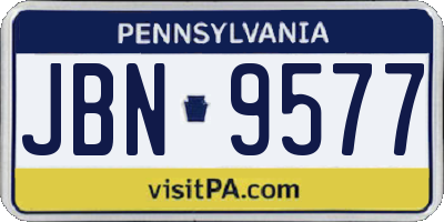 PA license plate JBN9577