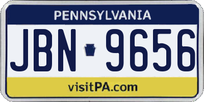PA license plate JBN9656