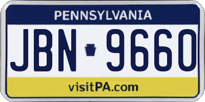 PA license plate JBN9660