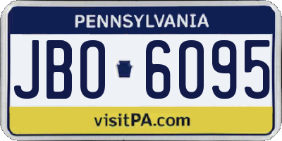 PA license plate JBO6095