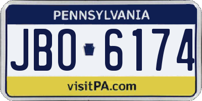 PA license plate JBO6174