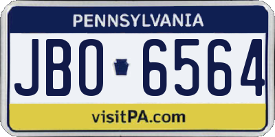 PA license plate JBO6564
