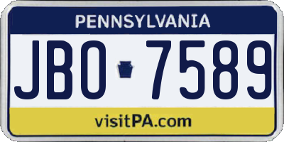 PA license plate JBO7589