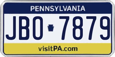 PA license plate JBO7879