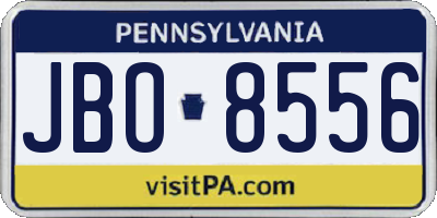 PA license plate JBO8556
