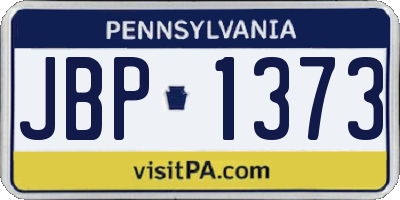 PA license plate JBP1373