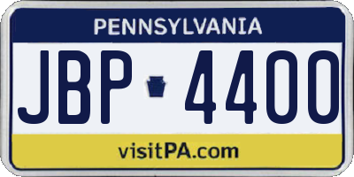 PA license plate JBP4400