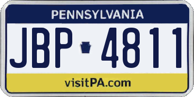 PA license plate JBP4811