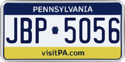 PA license plate JBP5056