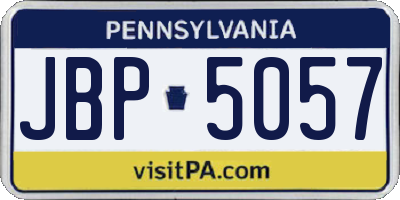 PA license plate JBP5057