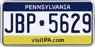 PA license plate JBP5629