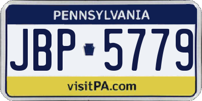 PA license plate JBP5779