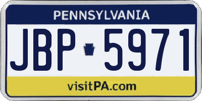 PA license plate JBP5971