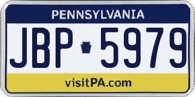 PA license plate JBP5979