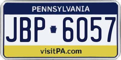 PA license plate JBP6057