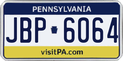 PA license plate JBP6064