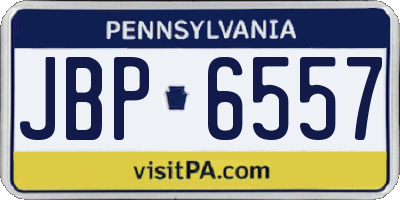 PA license plate JBP6557
