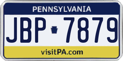 PA license plate JBP7879