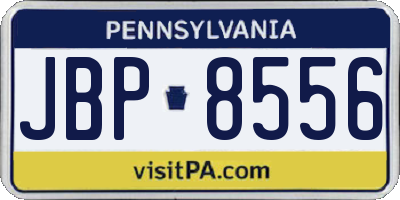 PA license plate JBP8556