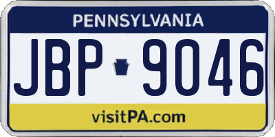 PA license plate JBP9046