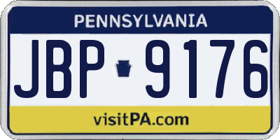PA license plate JBP9176