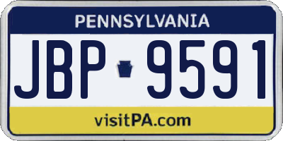 PA license plate JBP9591