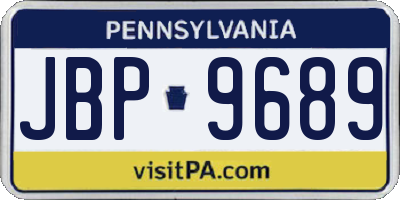 PA license plate JBP9689