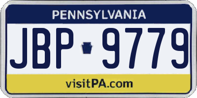 PA license plate JBP9779
