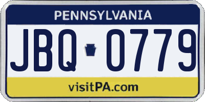 PA license plate JBQ0779