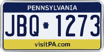 PA license plate JBQ1273