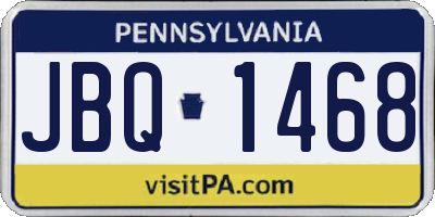 PA license plate JBQ1468