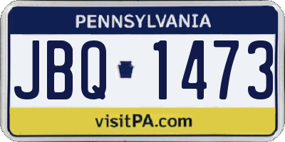 PA license plate JBQ1473