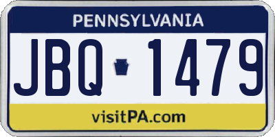 PA license plate JBQ1479