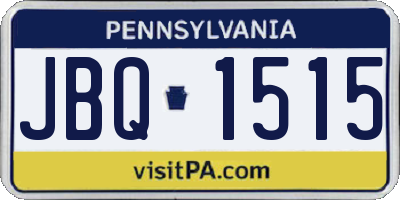 PA license plate JBQ1515