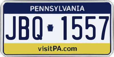 PA license plate JBQ1557