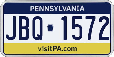PA license plate JBQ1572