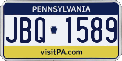 PA license plate JBQ1589