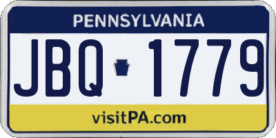 PA license plate JBQ1779