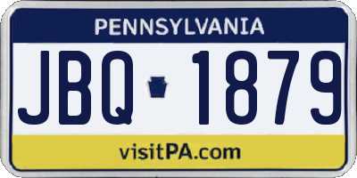 PA license plate JBQ1879