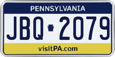 PA license plate JBQ2079
