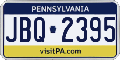 PA license plate JBQ2395