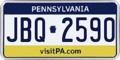 PA license plate JBQ2590