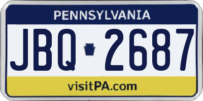 PA license plate JBQ2687